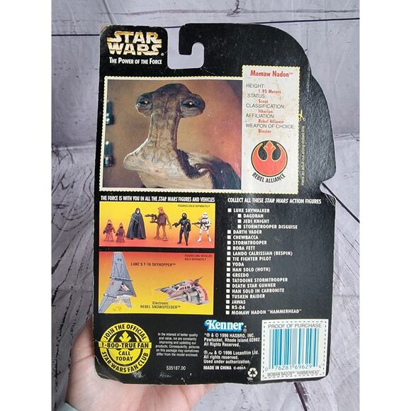 Kenner Star Wars Red Card Momaw Nadon Kenner 1995 Sealed New Read - Picture 6 of 7